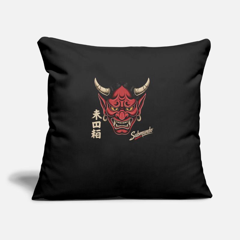 Japanese mask Sofa pillow with filling 45cm x 45cm