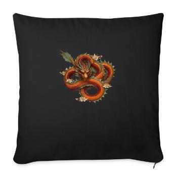 Roter Drache - Sofakissen mit Füllung 45 x 45 cm - Schwarz - Vorne