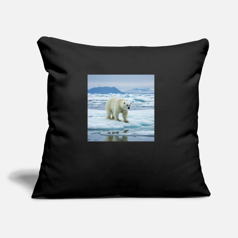 Eisbär zu Hause Sofakissen mit Füllung 45 x 45 cm
