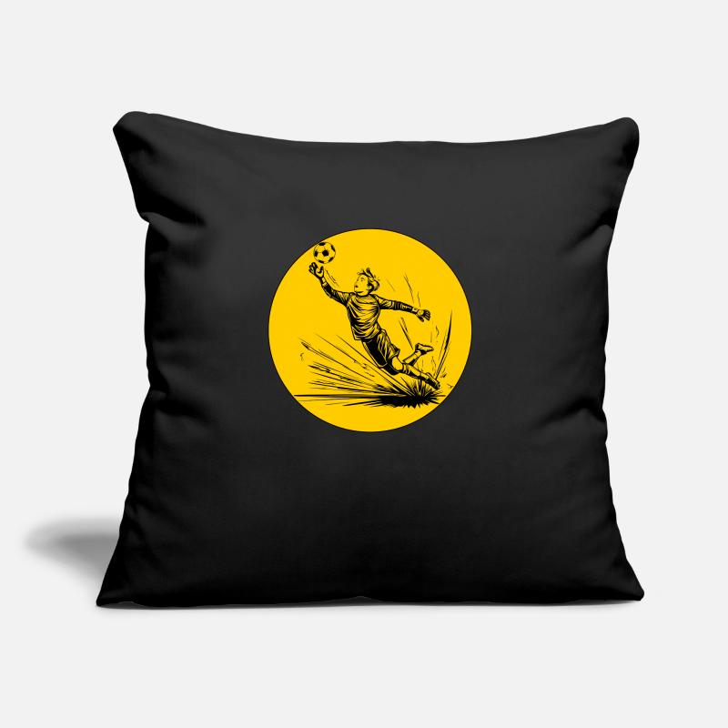 Goalkeeper (black and yellow) Sofa pillow with filling 45cm x 45cm