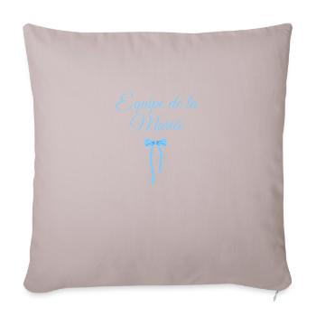 Team The Bride Blue Bow - Sofa pillow with filling 45cm x 45cm - light taupe - Front