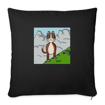 Chahu - Coussin et housse de 45 x 45 cm - noir - Devant