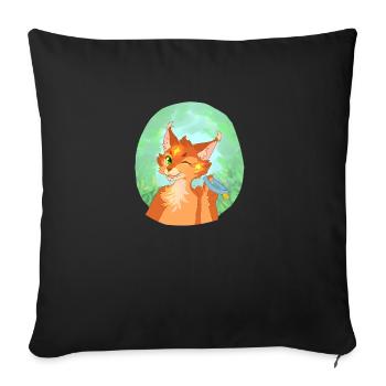 Firestar Feuerstern Warrior Cats cute cat - Sofa pillow with filling 45cm x 45cm - black - Front