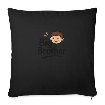 Frère aîné - Coussin et housse de 45 x 45 cm - noir - Devant