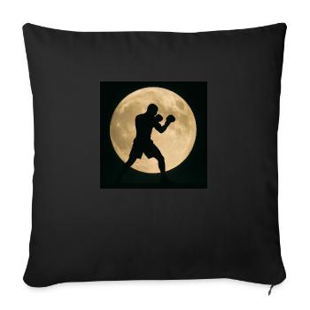 Sport - Boxe - Coussin et housse de 45 x 45 cm - noir - Devant