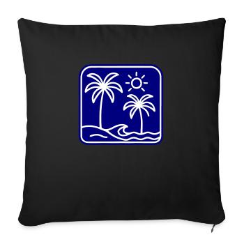 Island Summer Sea Palm Trees - Sofa pillow with filling 45cm x 45cm - black - Front