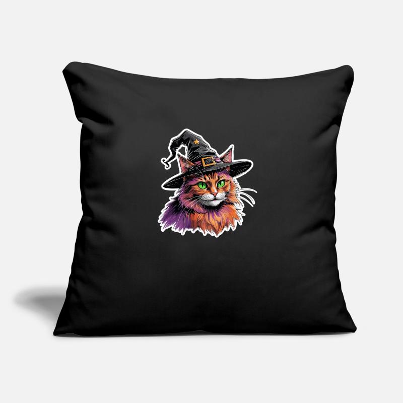 Chat sorcier Coussin et housse de 45 x 45 cm
