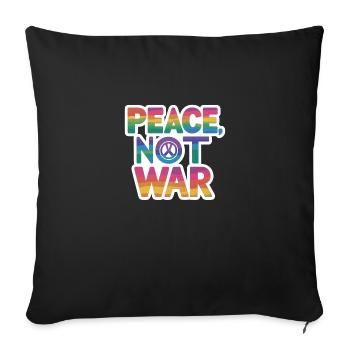 La paix, pas la guerre - Coussin et housse de 45 x 45 cm - noir - Devant