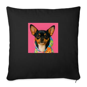 Chihuahua Chic - Sofakissen mit Füllung 45 x 45 cm - Schwarz - Vorne