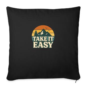 Take It Easy – Sunset Chill - Sofa pillow with filling 45cm x 45cm - black - Front