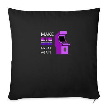 make retro gaming great again - Coussin et housse de 45 x 45 cm - noir - Devant