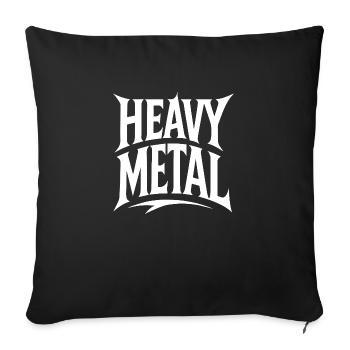 Logo Heavy Metal - Coussin et housse de 45 x 45 cm - noir - Devant
