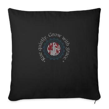 Quiet Rise – Growth Without Noise - Coussin et housse de 45 x 45 cm - noir - Devant
