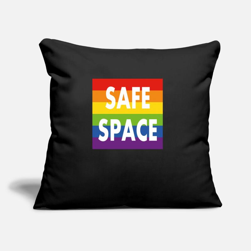 Pride Allyship Safe Space Ally Rainbow Flag Sofa pillow with filling 45cm x 45cm