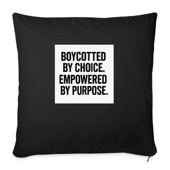 Zero excuses, 100% actions - Sofa pillow with filling 45cm x 45cm - black - Front