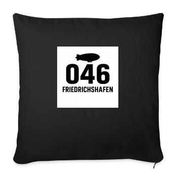 046 FN - Sofakissen mit Füllung 45 x 45 cm - Schwarz - Vorne