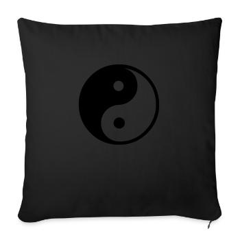 Yin Yang - Sofakissen mit Füllung 45 x 45 cm - Schwarz - Vorne