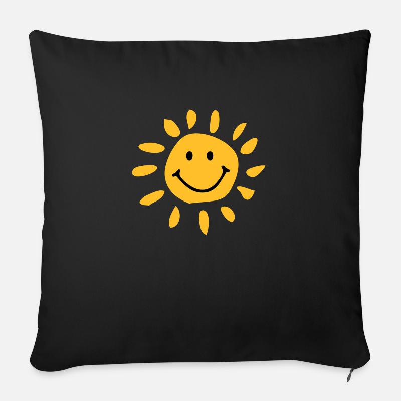 Sonne - Sofakissen mit Füllung 45 x 45 cm - Schwarz