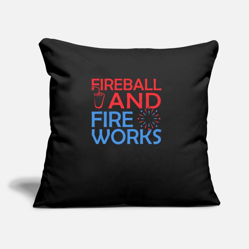 Boule de feu et feux d'artifice Coussin et housse de 45 x 45 cm
