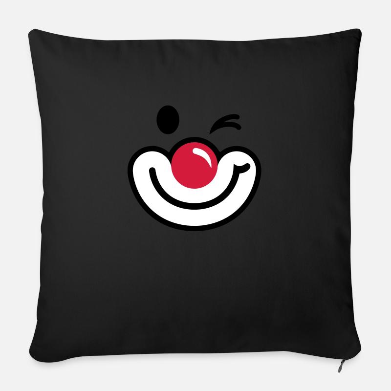 Clownsgesicht 2 - Sofakissen mit Füllung 45 x 45 cm - Schwarz