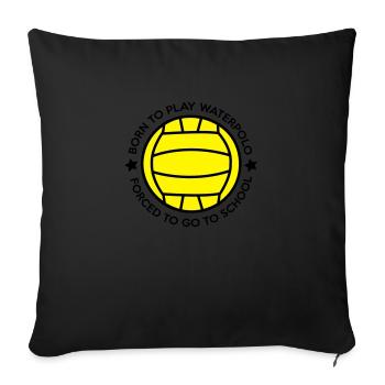 water polo - Coussin et housse de 45 x 45 cm - noir - Devant