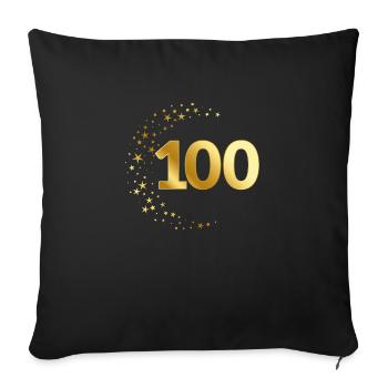 100 Jubiläum Geburt Ehrentag Geschenk Jahrestag - Sofakissen mit Füllung 45 x 45 cm - Schwarz - Vorne
