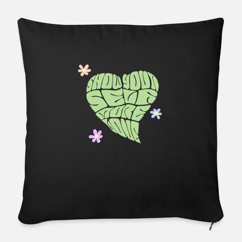 show yourself more love - Sofakissen mit Füllung 45 x 45 cm - Schwarz