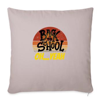 Back to school OH YEAH lightning - Sofa pillow with filling 45cm x 45cm - light taupe - Front