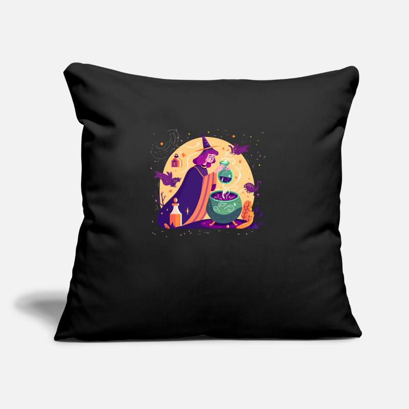 A young witch brewing a magic potion Sofa pillow with filling 45cm x 45cm