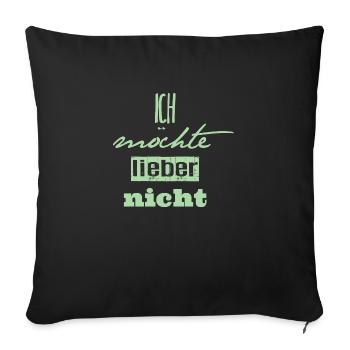 Bartleby der Schreiber - Ich möchte lieber nicht - Sofakissen mit Füllung 45 x 45 cm - Schwarz - Vorne