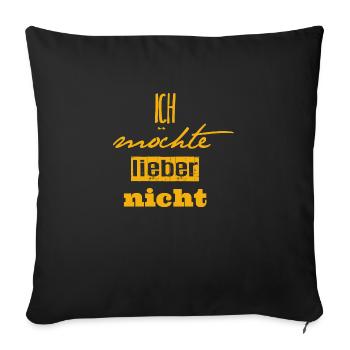 Bartleby der Schreiber - Ich möchte lieber nicht - Sofakissen mit Füllung 45 x 45 cm - Schwarz - Vorne