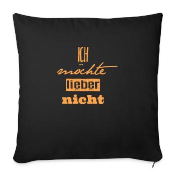 Bartleby der Schreiber - Ich möchte lieber nicht - Sofakissen mit Füllung 45 x 45 cm - Schwarz - Vorne