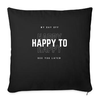 Rest day - Sofa pillow with filling 45cm x 45cm - black - Front