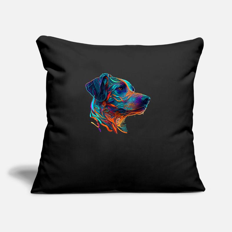 Rhodesian Ridgeback Hunderasse Vector Hund in bunt Sofakissen mit Füllung 45 x 45 cm