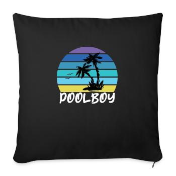 Sauveteur de natation Poolboy - Coussin et housse de 45 x 45 cm - noir - Devant