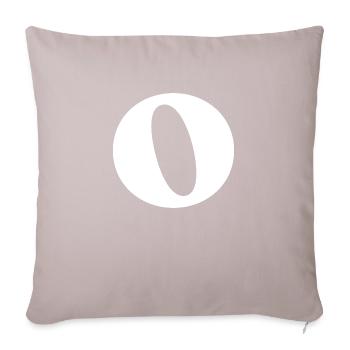 Letter o - Sofa pillow with filling 45cm x 45cm - light taupe - Front