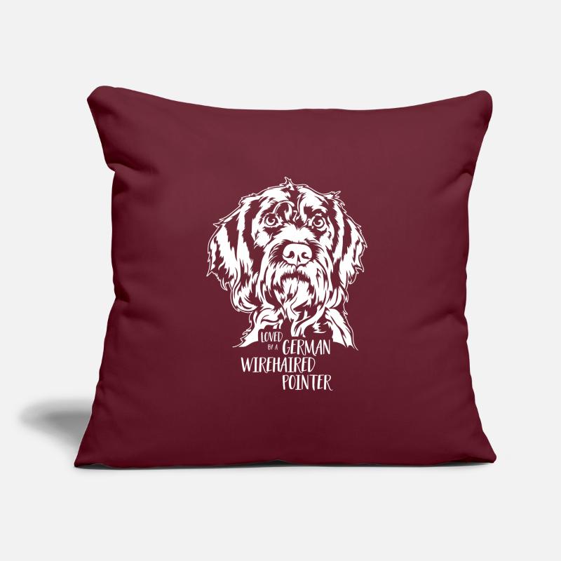 Loved by a German Wirehaired Pointer Hund Wilsigns Sofakissen mit Füllung 45 x 45 cm