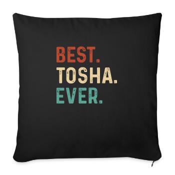 Nom de Tosha - Coussin et housse de 45 x 45 cm - noir - Devant