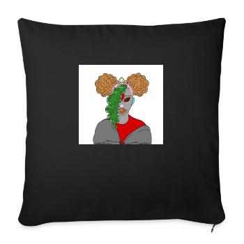 Female fashion style - Coussin et housse de 45 x 45 cm - noir - Devant