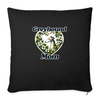 Greyhound Mama - Sofakissen mit Füllung 45 x 45 cm - Schwarz - Vorne
