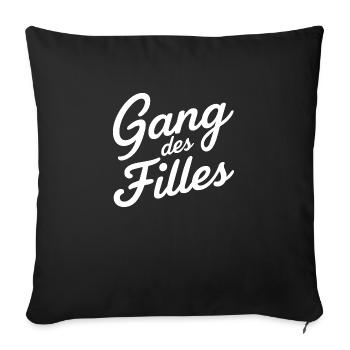 Gang des filles - Coussin et housse de 45 x 45 cm - noir - Devant
