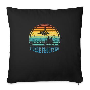 Ich mag Schweben - Retro Skydiving - Sofakissen mit Füllung 45 x 45 cm - Schwarz - Vorne