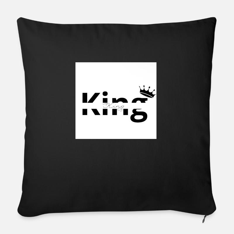 Sweat-shirt King - Coussin et housse de 45 x 45 cm - noir