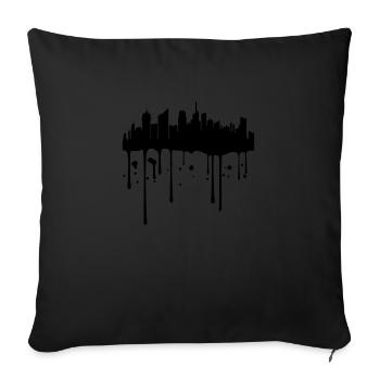 timbre couleur goutte graffiti ville métropole sil - Coussin et housse de 45 x 45 cm - noir - Devant