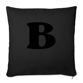 Buchstabe b - Sofakissen mit Füllung 45 x 45 cm - Schwarz - Vorne