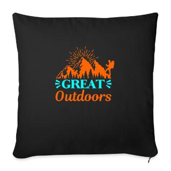 Great Outdoors - Sofakissen mit Füllung 45 x 45 cm - Schwarz - Vorne