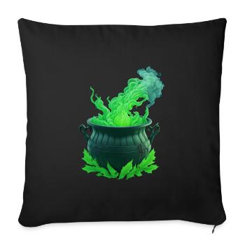 Hexenkessel Halloween - Sofakissen mit Füllung 45 x 45 cm - Schwarz - Vorne