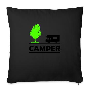 camper - Sofakissen mit Füllung 45 x 45 cm - Schwarz - Vorne