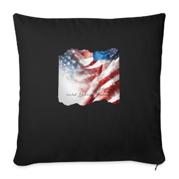 American - Coussin et housse de 45 x 45 cm - noir - Devant