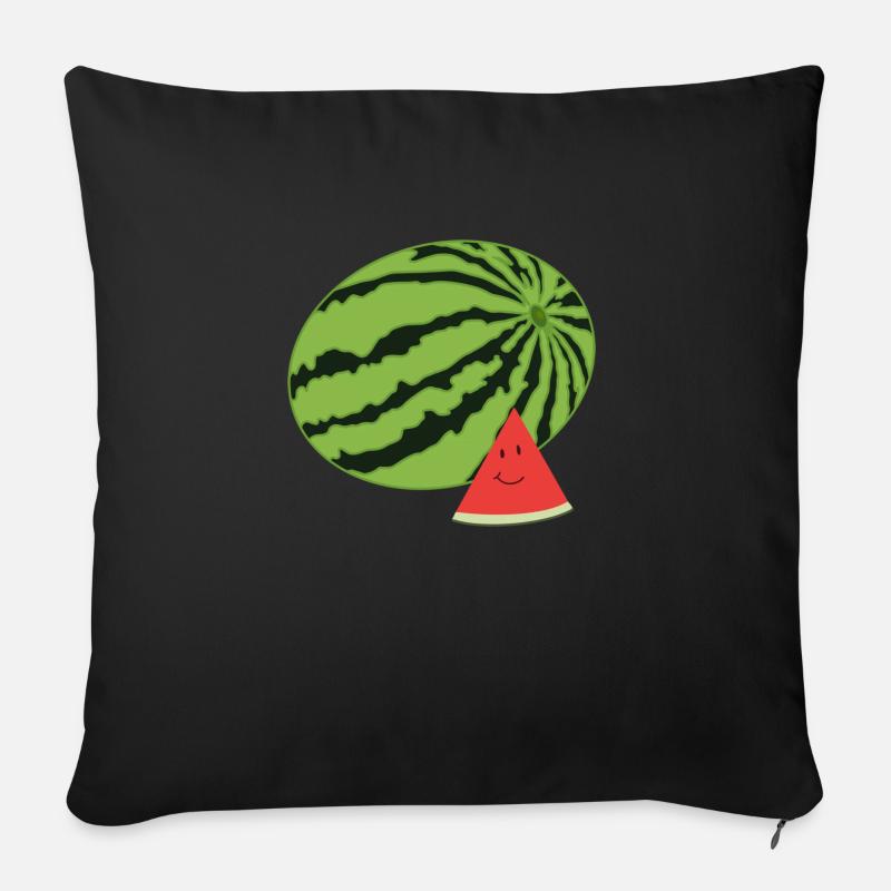 Happy Wassermelone - Sofakissen mit Füllung 45 x 45 cm - Schwarz